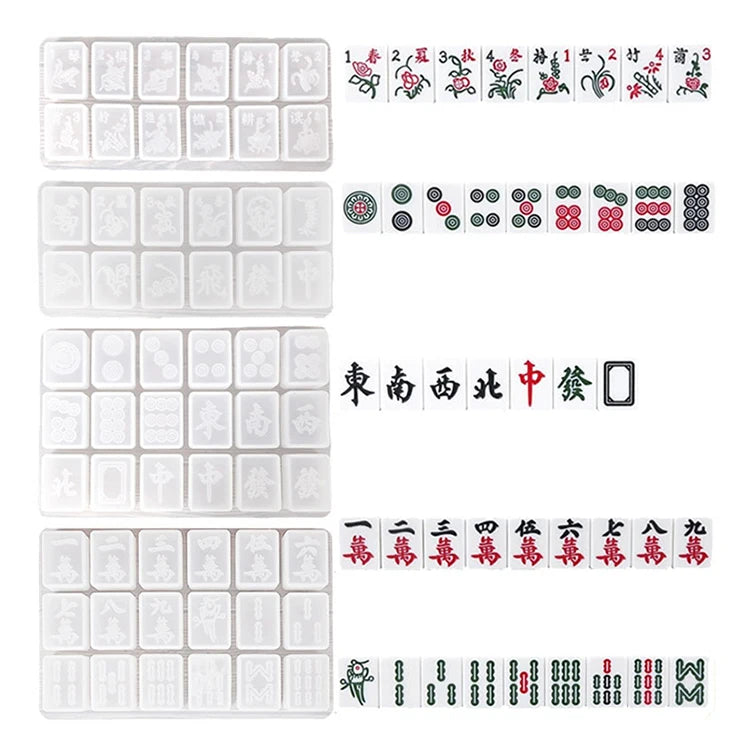 2023 Hot Selling Mahjong Mold Promotion Silicone Mahjong Mold for Business Giveaway