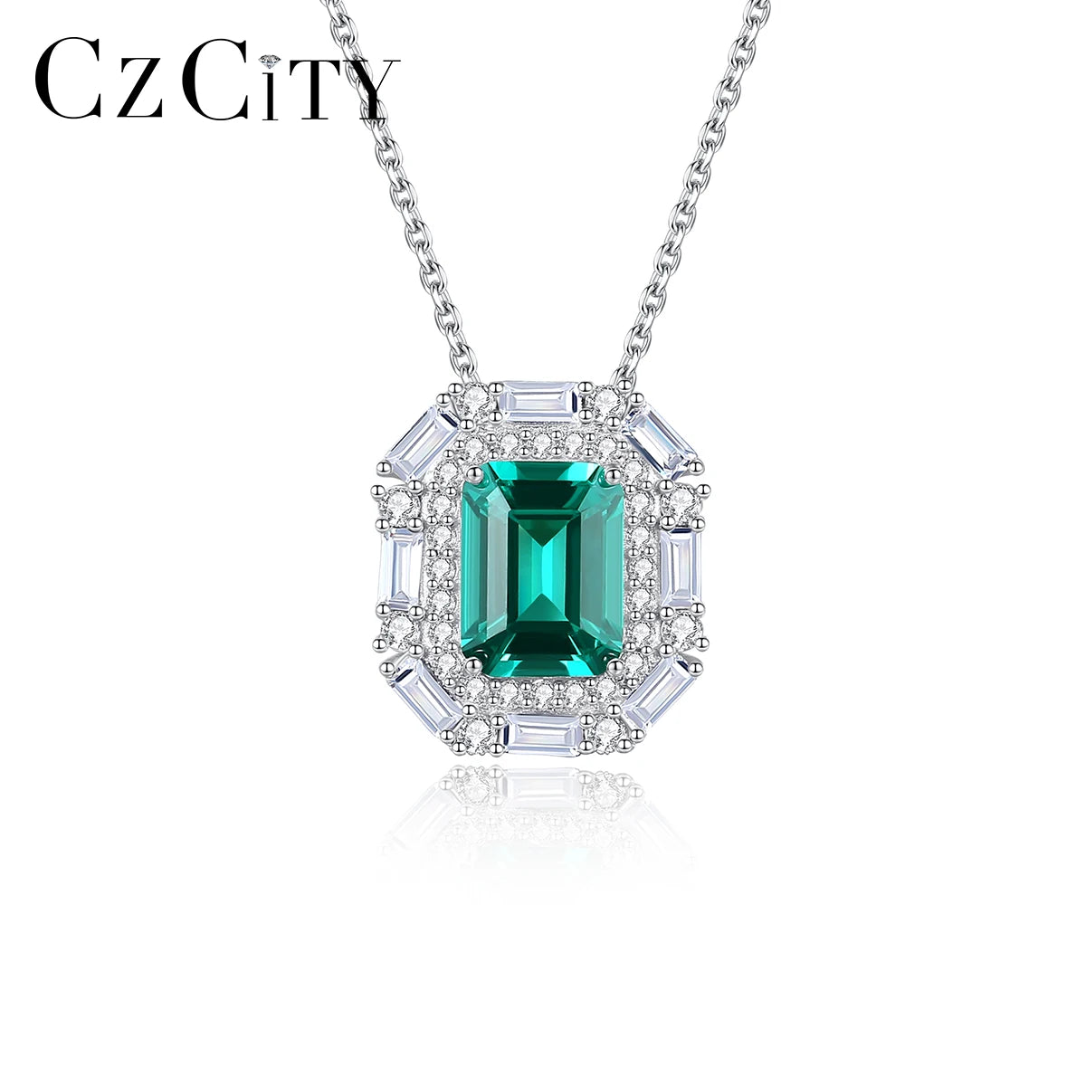 CZCITY Woman 2026 Pendant Silver Fashion Jewelry Gemstone Designer Charm Trending Crystal Necklace