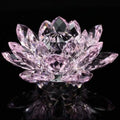MH-H0048 Glass Purple Decorative Crystal Lotus Flower