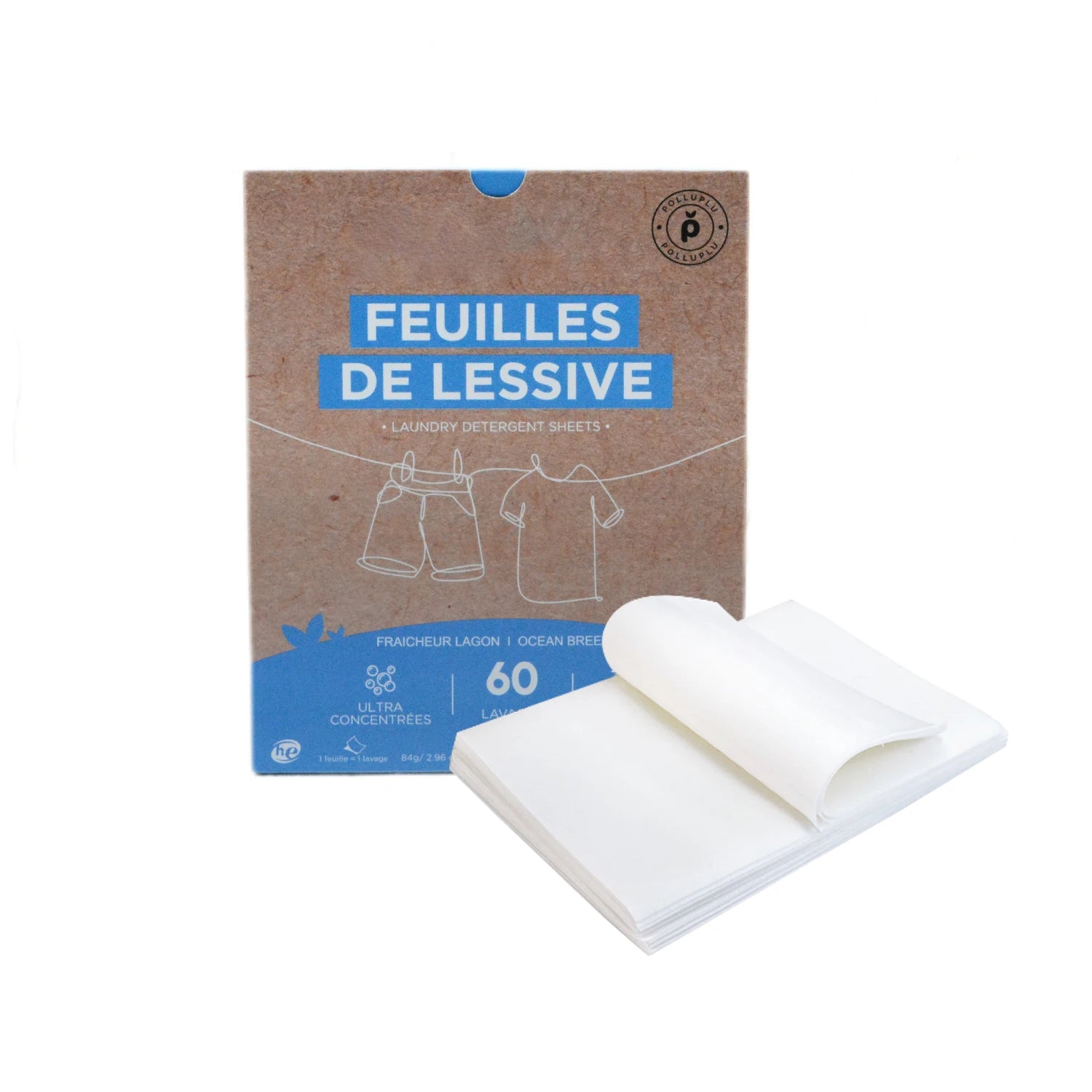 Biodegradable Eco-friendly Disposable Solid Laundry Detergent Sheets for Deep Stain Removal and Travel Use