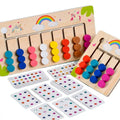 Wooden 4 Color Logical Thinking Matching Maze Game Early Education Montessori Focus Training Parent-Child Interactive Toys MegaBDM