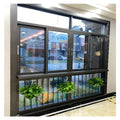 European Standard Horizontal/Vertical Glass Louvered Folding Soundproof Sliding Window Magnetic Louvers Modern Aluminum Alloy