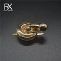 Round Metal Bag Hardware Fittings Clasp Lock Custom Zinc Alloy Decorative Quick Release Buckle Handbag Closure Lock for Garment