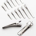 Wholesale Alligator Hair Clips Duck100pcs/bag 6 Sizes Single Prong Metal Duck Bill Hair Clips with TeethDurable Bow Clips