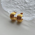 2024 Dazan New 18k Gold Plated Unique Hypoallergenic Stainless Steel Toast Twist Earrings Tarnish Free Jewelry for Women
