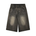 Summer Customized Retro Washed Work Pants and Black Loose Low Waisted Denim Loose Men's and Women's Jeans