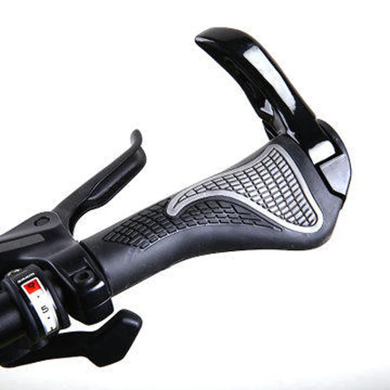 Bike MTB Bar Ends Handlebars Rubber Grips & Aluminum Barend Handle bar Ergonomic Grip Bike Lockable Handlegrip Rubber Grip