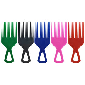 Customised High Quality Plastic Resin Hawaiian Hair Salon Hairdressing Wide Tooth Massage Hair Pick up Comb Afro Combs for Men