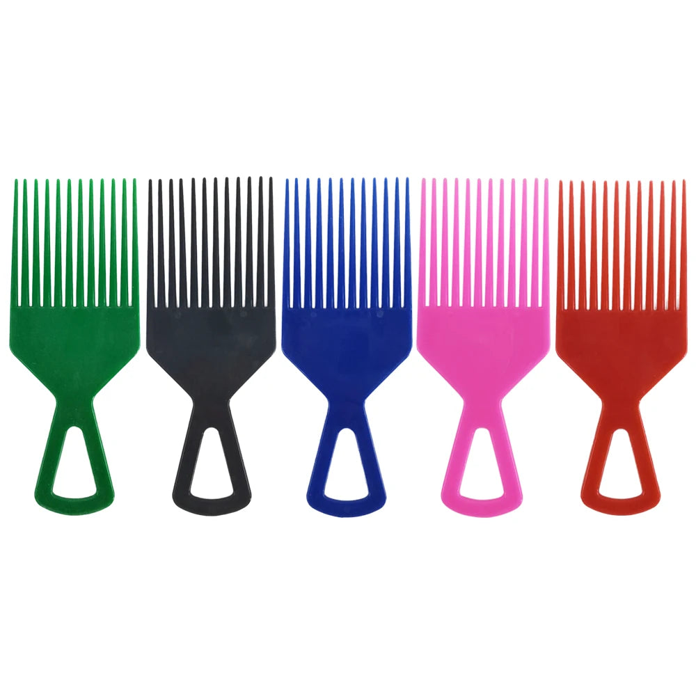 Customised High Quality Plastic Resin Hawaiian Hair Salon Hairdressing Wide Tooth Massage Hair Pick up Comb Afro Combs for Men