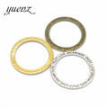 YuenZ 4 Color Antique Silver Color Round Ring Alphabet Charms Fit for Necklace DIY Metal Jewelry Making 36*36mm B114