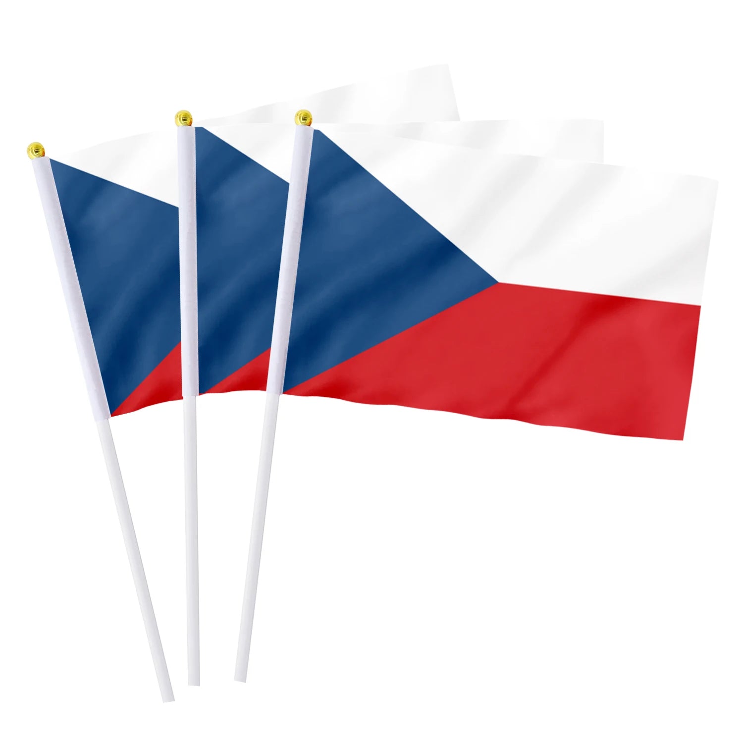 Factory Direct Sales Custom Czech Hand Flag Digital Print 14x21cm 100%Polyester Double-side Custom Czech Hand Flag