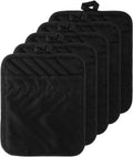 5pcsKitchen Heat Resistant Potholder Pocket Pot Holders Cotton Heat Resistant Potholder Multipurpose Hot Pads Machine Washable MegaBDM