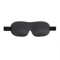 Custom Logo Cotton Knit Elastic Strap Soft Eye Sleeping Eyemask Travel Size 3D Light Blocking