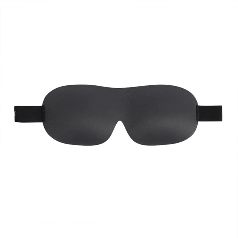 Custom Logo Cotton Knit Elastic Strap Soft Eye Sleeping Eyemask Travel Size 3D Light Blocking