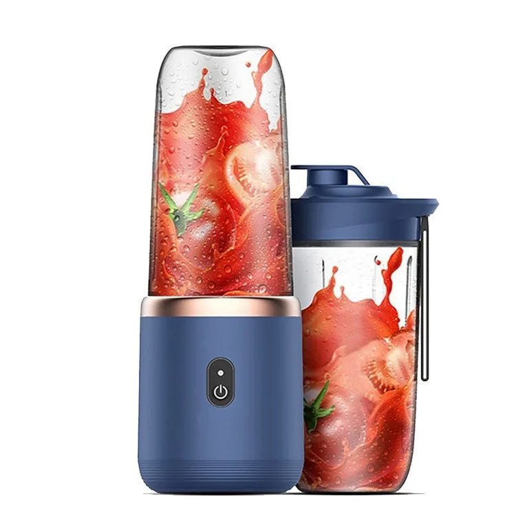 Portable Mini USB Rechargeable Electric Juicer Blender with 6 Stainless Steel Blades for Fruit & Vegetable Juicing and Smoothies