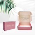 Custom Logo Low Moq Eco Friendly Colored Carton Shipping Box Printing Pink Packaging Custom Gift Box Corrugated Mailer Box