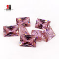 Baifu Jewelry Wholesale Price Princess Cut Pink Baguette Cubic Zirconia