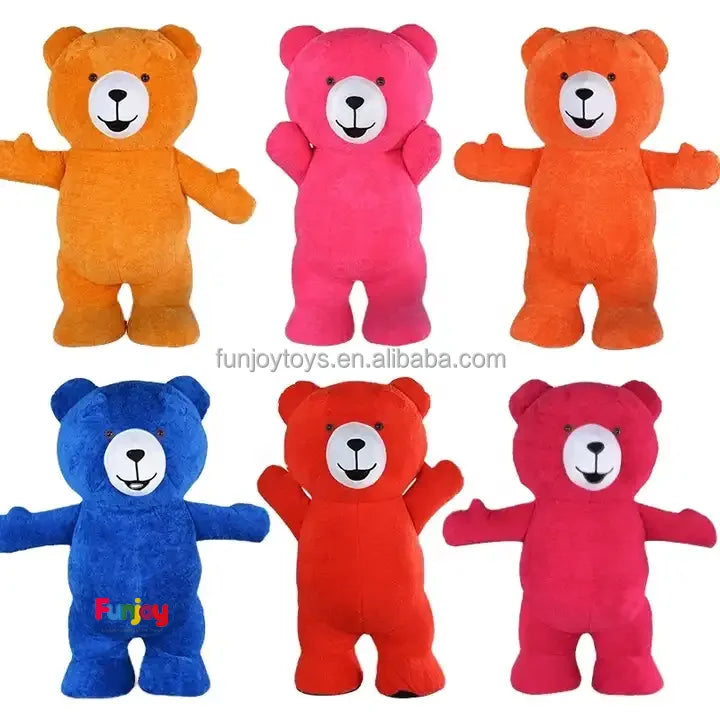 2/2.6/3m Outdoor Walking Mascot Inflatable Teady Bear Mascot Costumes for Party