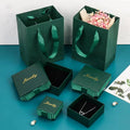 Custom LOGO Printed Ribbon Earrings Rings Necklace Jewelry Packing Boxes