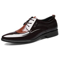 Men's Leather Shoes New Business Dress Large Size Sneaker Lace up Wedding Versatile Casual Shoes Leather Shoes