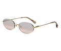 Factory-Direct Luxury Retro Oval Rimless Sunglasses Women Metal UV400 Fashion Street Style High-end Fashion Sunglasses