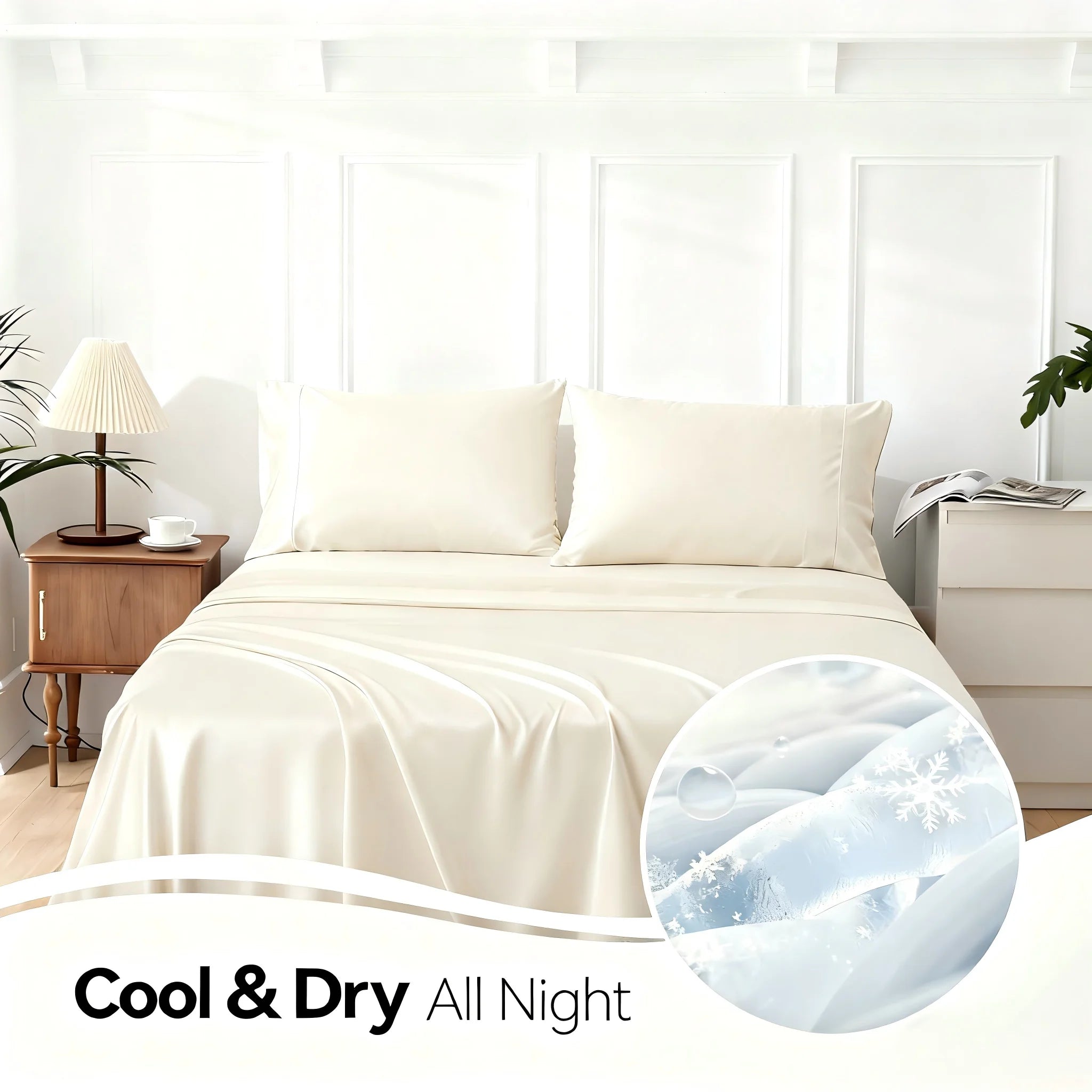 Factory OEM Bamboo Sheet Wholesale Different Beige Color Series Oatmeal Color Creme Color Sand Color Bamboo Bedsheets