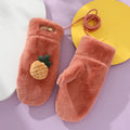 Custom Logo Winter Soft Fur Warm Outdoor Cycling Bike Riding Mittens Gloves for Women Outdoor Gloves
