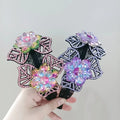 Luxury Shiny Rhinestone Crystal Flower Headband Temperament Hair Accessories for Women's Trendy Party Wedding 4 Colors