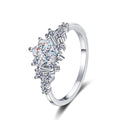 D Color 1Carat Princess Cut Moissanite Ring 925 Sterling Silver Moissanite Promise Ring for Women Wedding