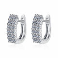 Gold Plated Wedding Daily Multiple Diamond Women's New Fashion Gold Plated 925 Silver EF Moissanite Earrings