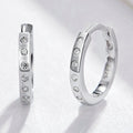CAOSHI Plain Fashion Hoop Earrings Women Girls Bright Double Layer Design Dainty Lady Daily Hoop Silver Earrings