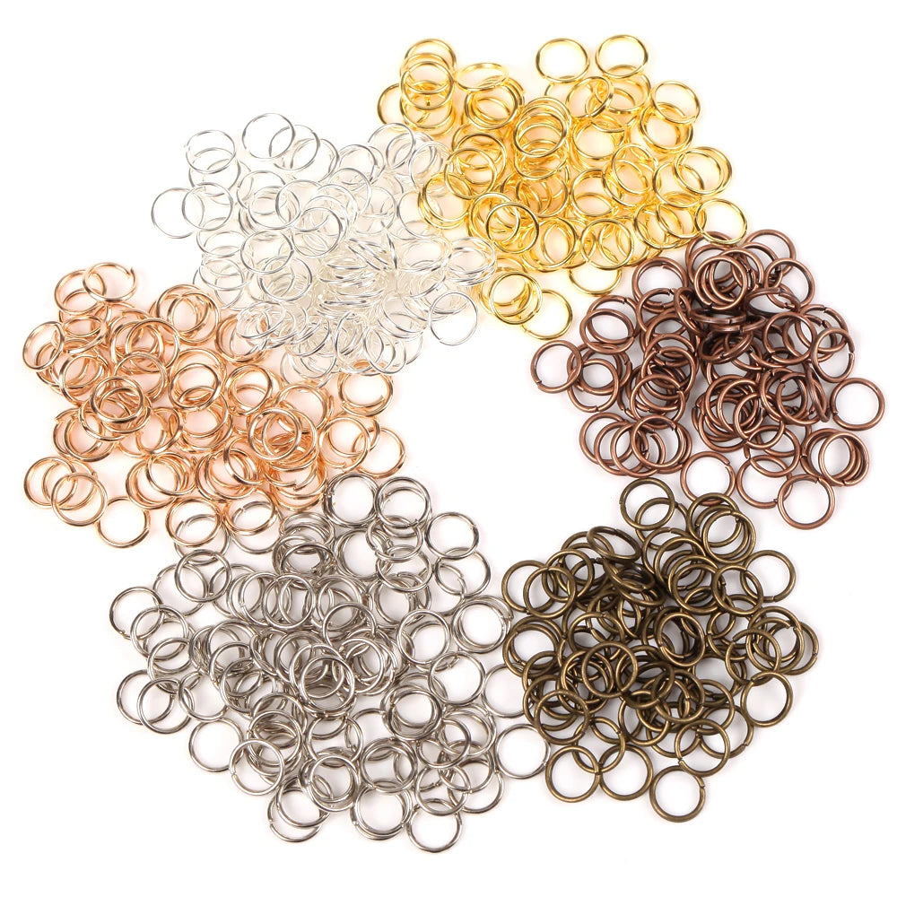 200pcs/lot Iron Open Loop Jump Rings 3-20mm Open Split Ring Connector for DIY Jewelry Making Findings Necklace Bracelet Supplies