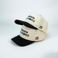 Custom 5Panel Waterproof 100% Cotton Baseball Cap Breathable Embroidered Logo Two Tone Design Wholesale Trucker Hat Outdoors
