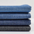 Factory Price 100% Cotton 32S Twill Woven 4.5oz Washed Denim Fabric for Jeans and Shoes Plain Style for Boys and Girls