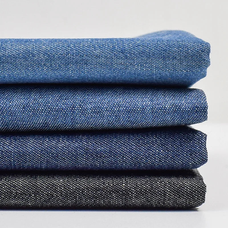 Factory Price 100% Cotton 32S Twill Woven 4.5oz Washed Denim Fabric for Jeans and Shoes Plain Style for Boys and Girls