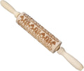 Embossed Rolling Pins With Patterns for Baking Engraved Wooden Rolling Pin With Snowflake Flower Pattern Rolling Pin for Baking