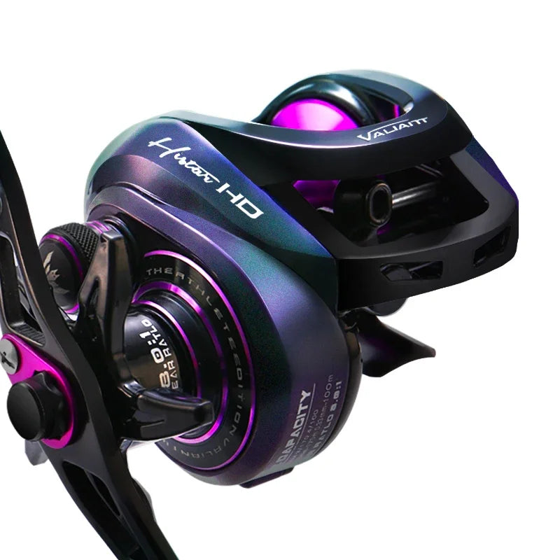 Fishing Reel BaitCasting 8.0:1 Ratio 8kg Drag Carp Fishing Reel Aluminum Tension Knob Bait Casting Reel Saltwater