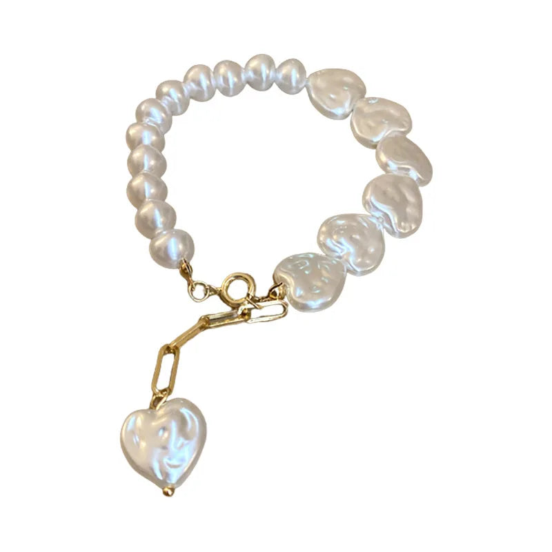 Wholesale Hot Selling Fashion Design Retro Irregular Pearl T-buckle Braceletfor Girlwomen Holiday Birthday Presents