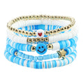 Custom Polymer Clay Pearl Stackable Charm Summer Beach Bohemian Bracelets
