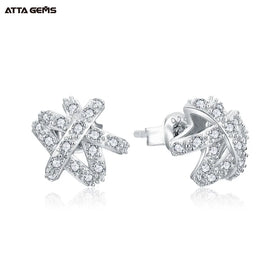 Earrings New Design Moissanite Earrings Studs D Color VVS Moissnite 925 Sterling Silver Charm Earrings