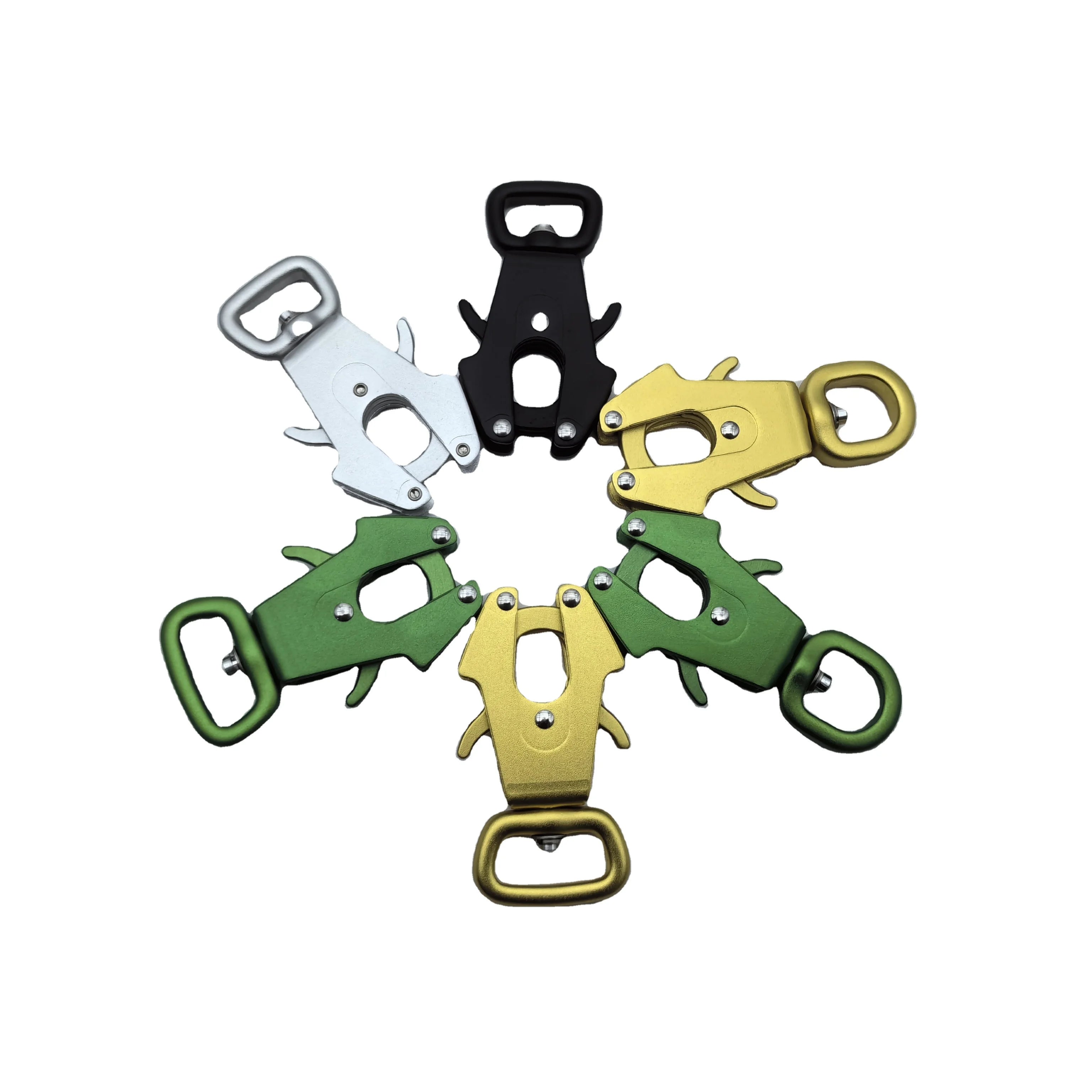 Factory Dog Harness Aluminum+Zinc Anodized Frog Swivel Carabiner Hook for Dog Belt Collar MILV Brand