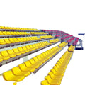Hottest School Stadium Seat Manufacturers Custom Public Row Chair Vacuum Blow Molding Outdoor Chair Plastic Row Chair