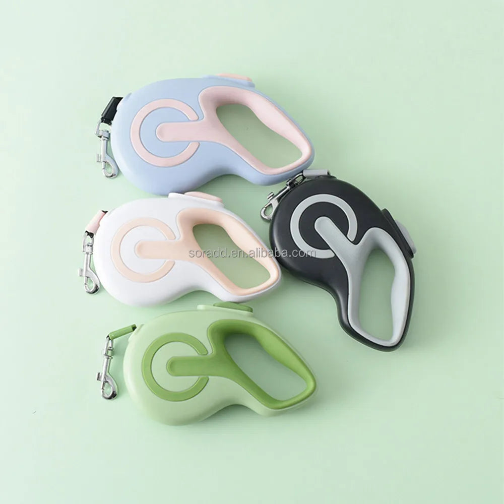 Retractable Dog Leash Heavy Duty Strong Nylon Tape No Tangle One-Handed Brake Pause Lock Perfect for Medium Large Dogs