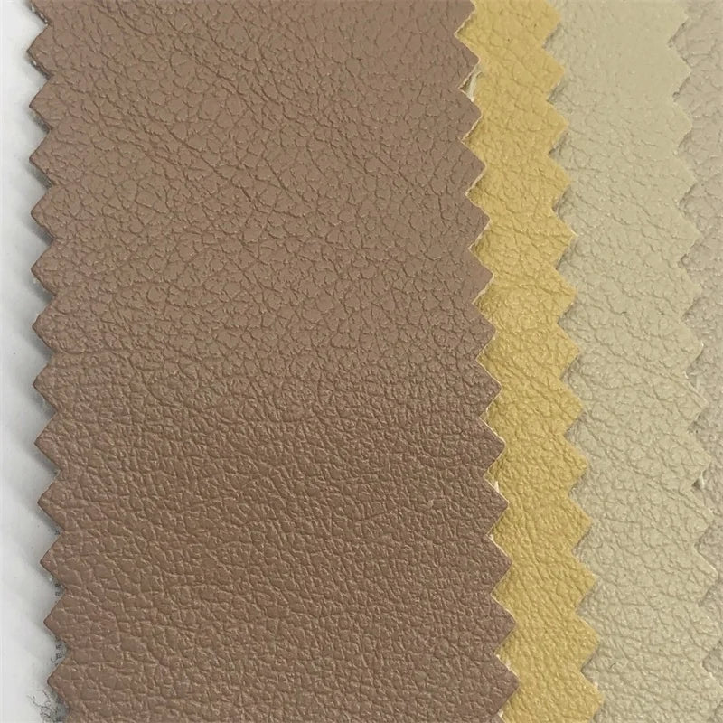 Hot Selling 0.6mm PU Faux Leather Fabric with TC Backing Waterproof Synthetic Leather Material for Dresses Ready to Ship