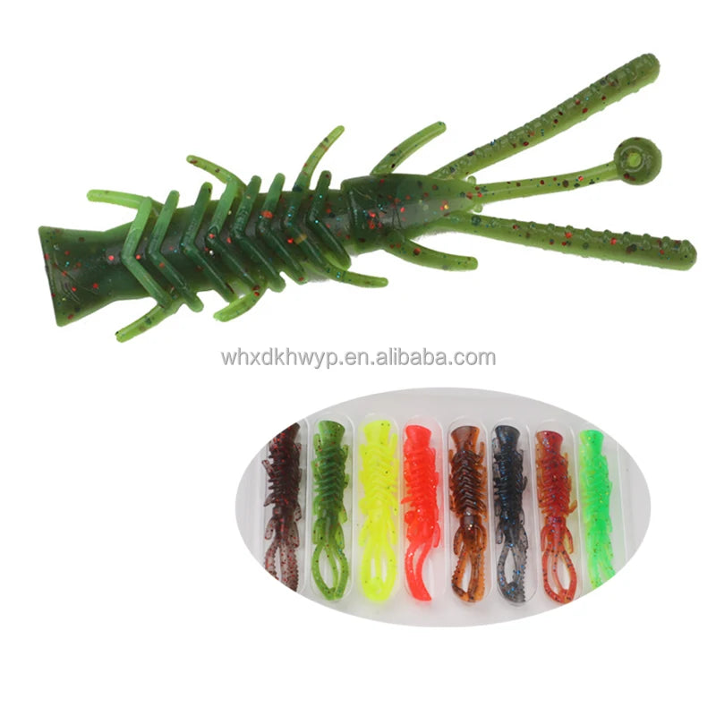 MISTER LURE Floating Shrimp Soft Worm Lure Larva Soft Bait Freshwater Perch Mandarin Fish Soft Bait