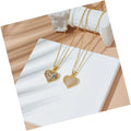 DAIHE Wholesale New Gold Plated Full Diamond Heart Pendant Necklace for Women Jewelry Gift