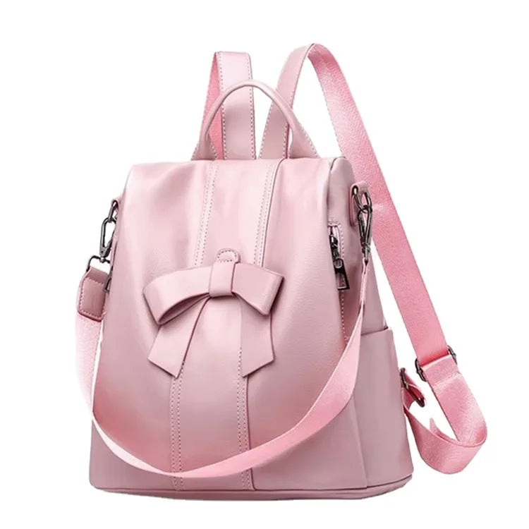 Custom Fashion Cute Simple Mini Girl Light Pink  Leather Womens Back Pack