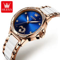 OLEVS 6631 Fashion  Automatic Mechanical Wholesale Crystal 3 Atm Water Resistant Stainless Steel Diamond Lady Watches