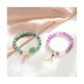 H&P High Quality Burmese Jade Elastic Bracelet Natural Stone Beaded Bracelets for Girls