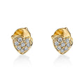 Fashion Design Korean Model High Quality 925 Silver Heart Stud Earrings for Young Girls